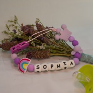 Prende Chucha Silicone Com Nome e Boneco Personalizados - 4190