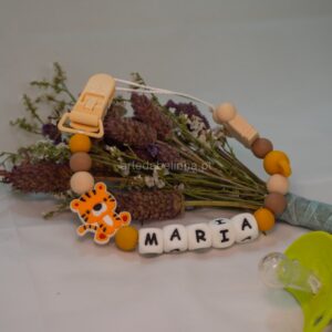 Prende Chucha Silicone Com Nome e Boneco Personalizados - 4193