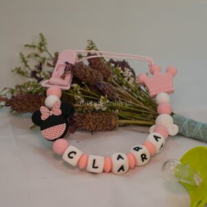 Prende Chucha Silicone Com Nome e Boneco Personalizados - 4198